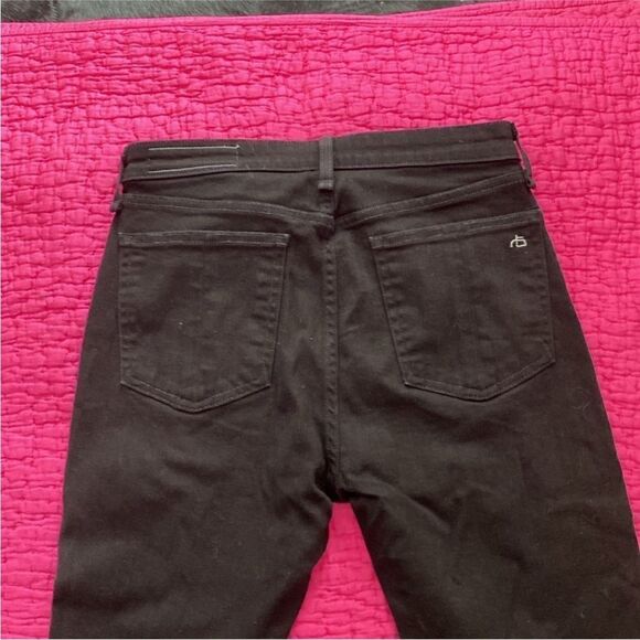 Tag & Bone Black Skinny Jeans with front zippers, size 28 - Picture 8 of 9